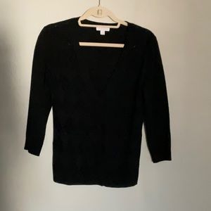 New York & Co black checkered 3/4 sleeve cardigan in size Medium